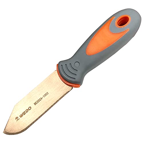 WEDO Non-Sparking Common Knife 8”, Spark-free Safety Knife, Non-Magnetic, DIN Standard, BAM & FM Certificate, Beryllium Copper