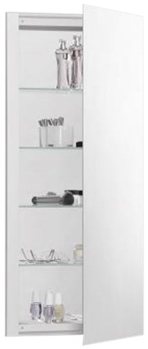Robern CB-RC1636D4FP1 RC1636D4FP1 R3-Series Plain Mirror Medicine Cabinet, Small, 1