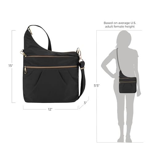 Travelon Anti-Theft Signature 3 Compartment Crossbody Bag3
