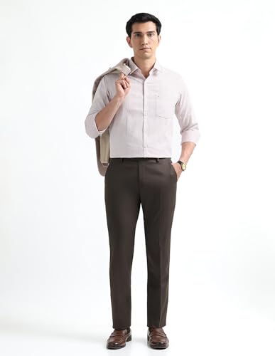 Image of Arrow Checked Slim Fit Mens Formal Shirt - Cotton, Breathable & Comfortable, Full Sleeves Shirts for Men