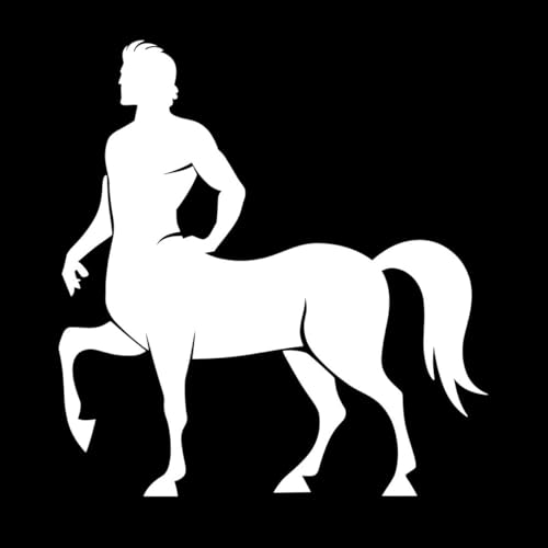elegante silueta de centauro Calcomanías de pared 54.6x58cm Personalización personalizada Blanco