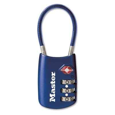 Image of Master Lock Blue Set Your Own Combination TSA Approved Luggage Lock, Travel Zipper Padlock is Perfect for Suitcases, Bags, or Backpacks, 4688D