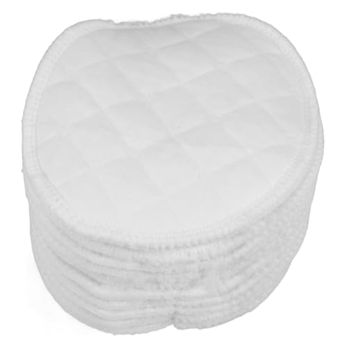 SOESFOUFU 10 Piezas Unidades Almohadillas de Lactancia Reutilizables Algodón Lavable Ultrasuaves Absorbentes para Mujeres Embarazadas y Lactantes Blancas Versátiles