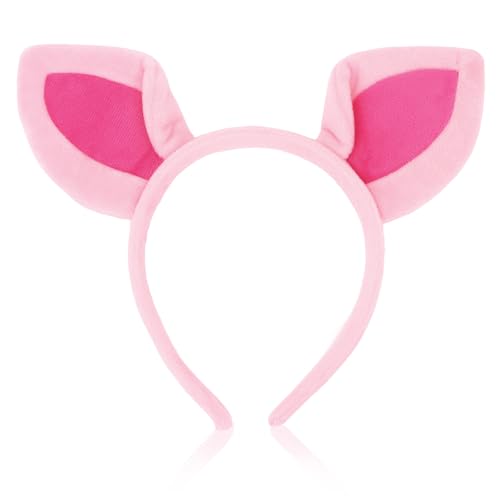 Semato Pig Headband Cute Costume Pig Ears Headwear Face Wash Headband Pig Head Wear Fashion Hairband Hair Accessories for Adult Party Decoration