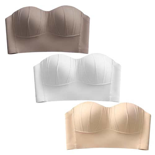 Teen Girls Seamless Bra Pack of 3 Light Padded Girls No Underwire Wireless Training Bra with Adjustable Strap