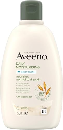 Aveeno Daily Moisturising Body Wash (1x 500ml) Gentle Body Wash with Soothing Colloidal Oatmeal Nourishing Body Cleanser for Sensitive and Normal to Dry Skin