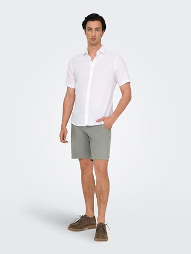 Only & Sons ONSMARK 0011 Cotton Linen Shorts NOOS – Ansicht 3