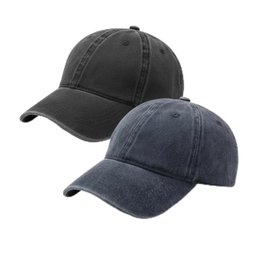 CBMZHF Paquete de 3 gorras de béisbol ajustables, lavadas, vintage, de algodón, base desgastada, para hombres y mujeres, al aire libre, golf, tenis, compras (3 colores surtidos), multicolor, 7 1/4