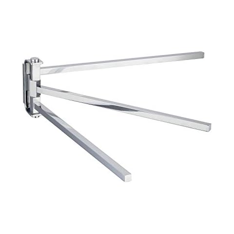 Swivel Towel Rail, 3-Bar Folding Arm Swivel Hanger for Kitchen/Bathroom, Brass,Polished Chrome, Beelee BA1203 Cover
