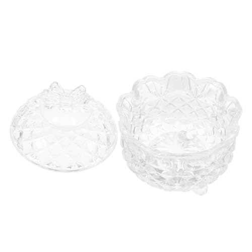 Didiseaon Tarro de Vidrio para con Tapa Transparente Diseño Artístico Almacenamiento Versátil para Bodas Cocina y Hogar Decoración Compacta Portátil