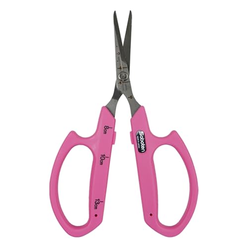 Saboten Stainless Steel Straight Blade Trimming Scissors Pink PT-12 160mm Precision Gardening Bonsai and Floral Shears Made in Japan