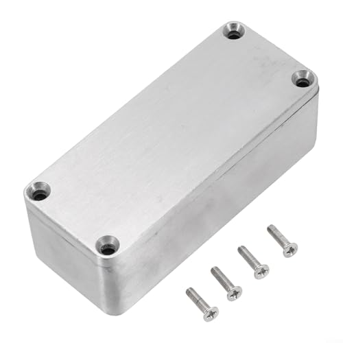 Scatola in alluminio effetto 1 pezzo, scatola elettrica in metallo, scatola ingegneristica in argento, scatola compatta in alluminio (1590 A (92 x 1 m)