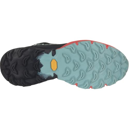 Image of Dynafit Women's Ultra 100 Cushioned Trail Running Shoe - Hot Coral /Blueberry - 7.5