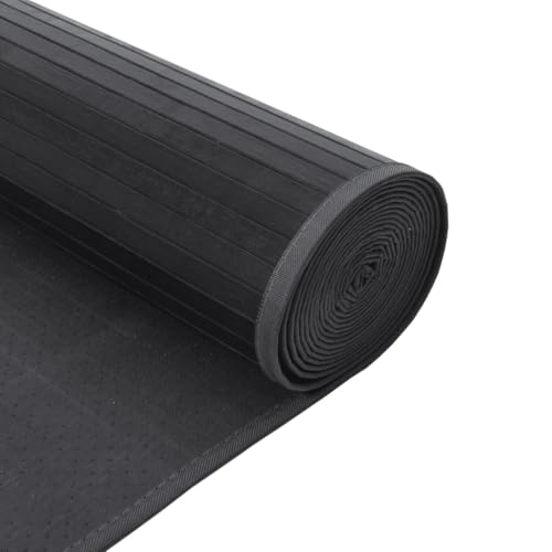 Tapis en bambou robuste de qualité supérieure gris 60x1000 cm - 7