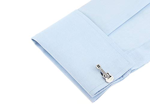 DOLOVE Manchetknopen en studs bruiloft gitaar manchetknoop overhemden voor mannen manchetknopen voor mannen bruiloft zilver - Image 5