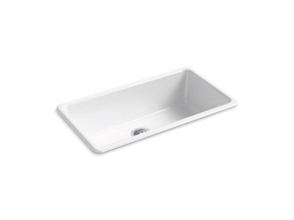 KOHLER5707-0 Iron/Tones Kitchen Sink, White