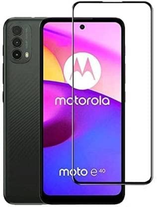 Image of Screen Protector for Motorola Moto E30 | E40 -(Black) Tempered Glass Edge-to-Edge 6D Screen Guard With Installation Kit.