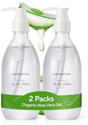 AROMATICA Organic Aloe Vera Gel (2 packs) (10.14oz Each)
