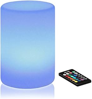 MR.GO LED Light Table Lamp with Remote, RGB Color Changing Lamp Mood Light, 16 Warm Colours with Dimmable Brightness, USB Rechargeable, IP65 Waterproof