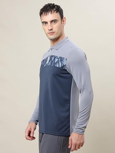 Image of TECHNOSPORT Men's 100% Polyester Slim Fit T-Shirt - (P710 P ) Pack of 1