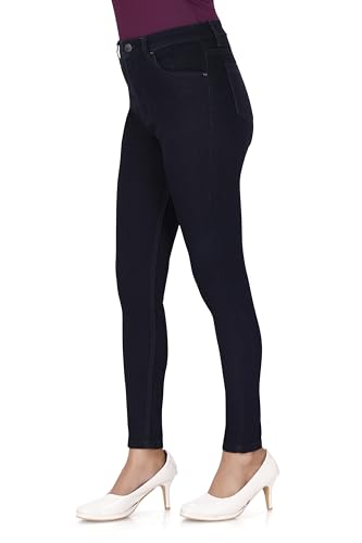 Image of TWGE - Women's Low Rise Skinny Fit Jeans - Single Button, Stretchable Denim Pants - Ankle Length - Stylish Casual Wear