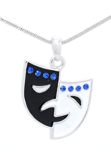 Theater Mask Necklace Pendant