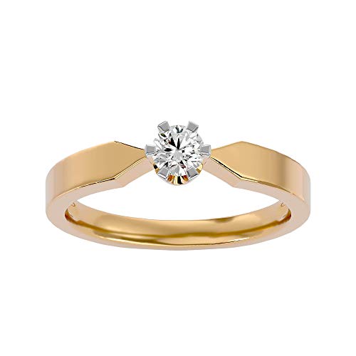 Bague pour femme en or 585 AELRA diamant véritable pour en finir avec les bijoux ternes