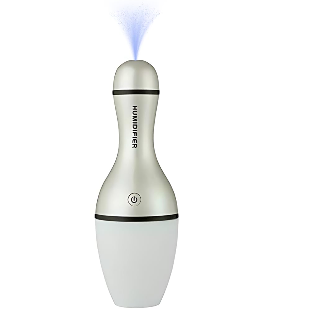 Mabron (Special 10 Years Warranty) Casey Bowling Bottle Shaped Multifunctional Portable 150ml USB Humidifier Air Purifier Mist Maker with LED light For Home Office and Car-image-11