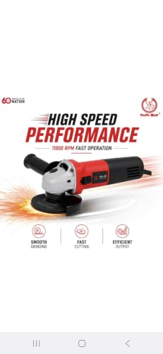 Image of Ralliwolf 4 inch Angle Grinder 750 watt 11000 rpm heavy duty 6 months warranty