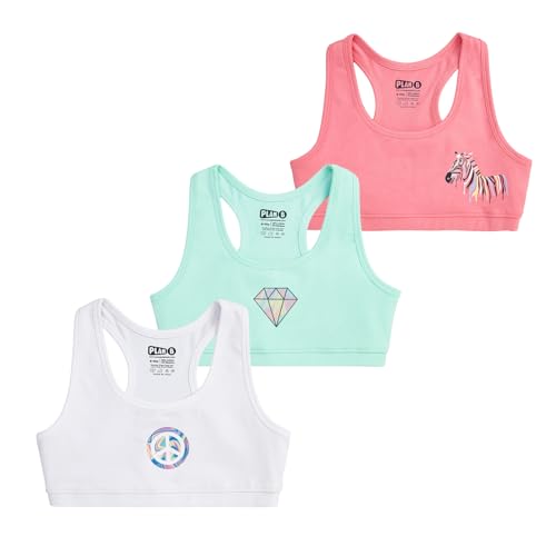 Image of YouGotPlanB Cotton Sports Bra | Ages 8-16 Years | Racerback Style | Non-Padded, Double-Layered for Coverage