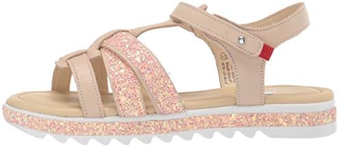 Marc Joseph New York Unisex-Child Boys/Girls Leather Made in Brazil Criss Cross Sandal Loafer, Blush/Pink Glitter, 6.5 M US Little Kid | Image 7