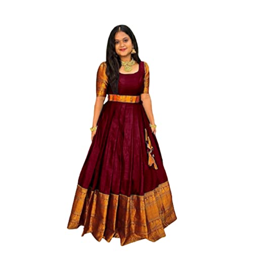 Image of Freshta's new Ethnic jacaurd Gown for Festive and Wedding Occasion