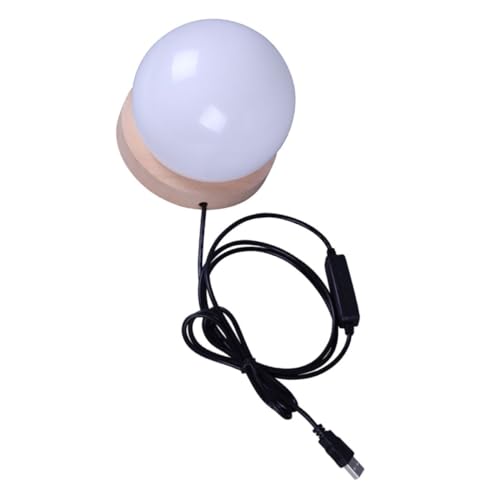 EPIGEIST Lámpara De Mesa De Noche Lámpara De Oficina Lámpara De Bola Luces Únicas Lámpara De Mesa Lateral Lámpara De Noche Regulable Decoración De La Mesa Lampara Usb Pie De Madera