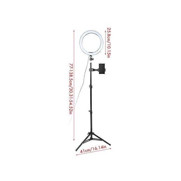 Yagosodee 10- Zoll- Dimmable- LED- Ring- Fülllicht- USB- Kamera- Videogellampe mit 1. 2M- Stativ- Telefon- Clip- Set – Bild 8