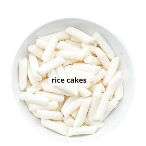 Image of Khuben Classic Korean Tteokbokki Rice Cakes | Korean Rice Sticks | Ideal for Stir-Fries, Soups & Tteokbokki | Korean Instant Rice Cake Plain Topokki | 600 g Pack (3x200g), Non-Frozen