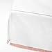Bacati - Mix N Match White with Band at Bottom Crib Skirt (White/Coral)