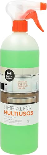 Limpiador Multiusos de Superficies Perfumado Pulverizador para Cristales Azulejos Acero Inoxidable 1 litro Mayordomo