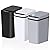 jinligogo 3Pack Bathroom Small Trash Can with Lid, 2.6 Gallon Touchless Automatic Garbage Can Slim Waterproof Motion Sensor Smart Trash Bin for Bedroom, Office, Living Room White/Black/Grey
