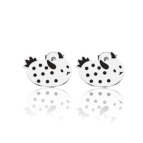 Ocean Animal Gift Nudibranch Sea Slug Earrings Ocean Life Jewelry Sea Bunny Studs Earrings for Women (Sea Bunny earr)