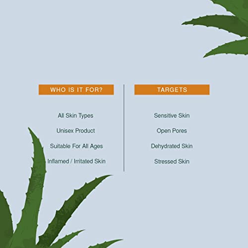 Image of Juicy Chemistry Aloe Vera Face Toner, 50ml | For Soothing, Calming Sensitive & Sun Damaged Skin | Made with 100% Pure Aloe Vera & 100% Certified Organic Mist Spray