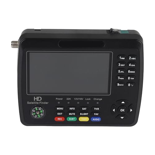Buscador de satélite HD con Alta definición con Pantalla LCD de 4,3 Pulgadas Medidor de satélite portátil Digital para solucionar Problemas(V10 MAX)