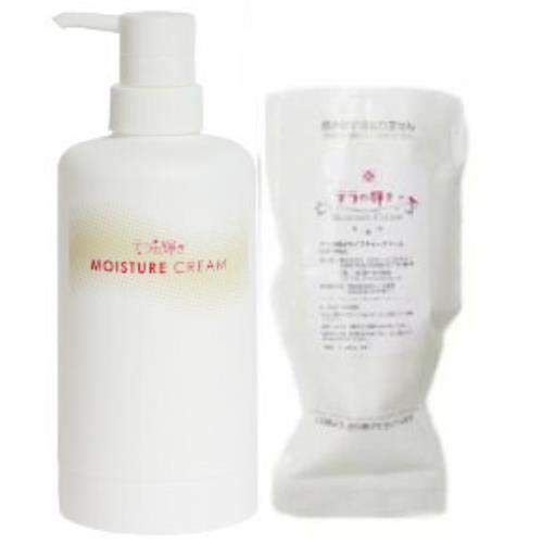 Amazon | テラの輝き モイスチャークリーム ポンプ容器 詰替パウチ400g