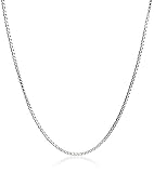 BFISH JEWELRY 925 Sterling Silver Designer Chain 0.8MM Delicate Italian Box Chain - Super Thin & Str