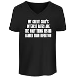 My Credit card's Interest Rates are The only Thing Rising Faster Than Inflation. - Men's Soft & Comfortable V-Neck T-Shirt CP05 Black