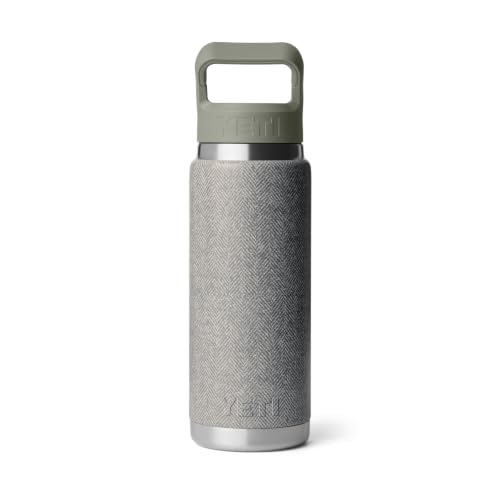 Image of YETI Rambler 26 oz Bottle, Vacuum Insulated, Stainless Steel with Color Matching Straw Cap