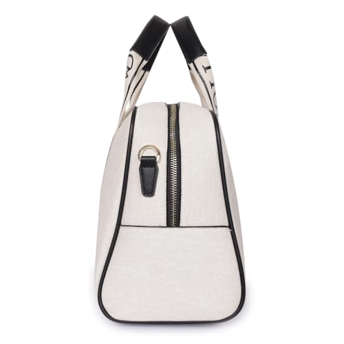 Image of MAGNOLIA Women's Canvas Duffle bag Medium Size with Detachable Shoulder Strap and Handles | Spacious Perfect for Travel & Everyday Use