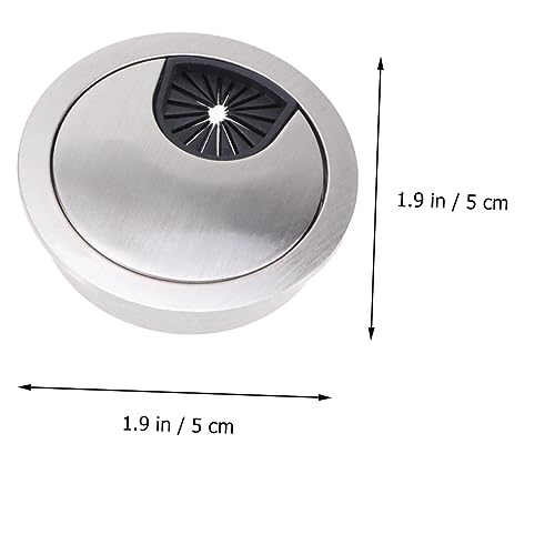 OSALADI 4pcs organizador de cables bajo escritorio de aleación de zinc con tapa para agujero miniatura 7