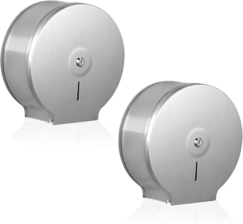 Image of 2Pcs Commercial Jumbo Toilet Paper Dispenser, 9in /22.9cm Roll