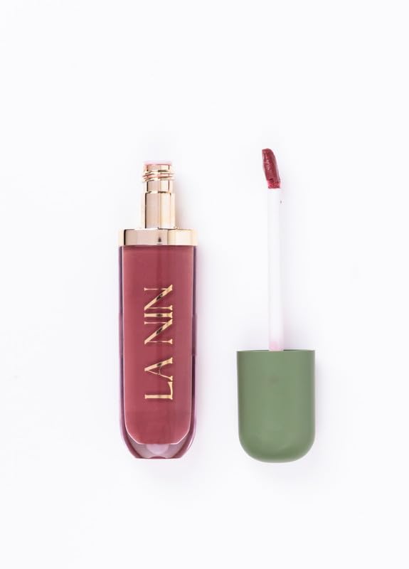 Image of La Nin Skinny Dip Peptide Infused Lip Oil First Love | Light Pink for Women | Peptide Lip Oil for Soft Smooth Lips | Glossy Non Sticky Finish | 6 ml