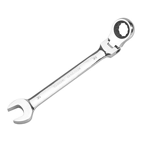 Image of FLZOSPER 30mm Metric Flex-Head Gear Wrench,Box End Head 72-Tooth Ratcheting Combination Wrench Spanner